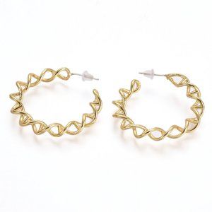 NWOT - 2/$25  Spiral Hoop Stud Earring With 925 sterling Silver ear wires